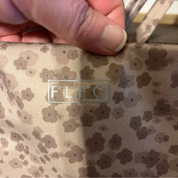 FLEO Sports Bra Tan Flowers Size L - Picture 4 of 4